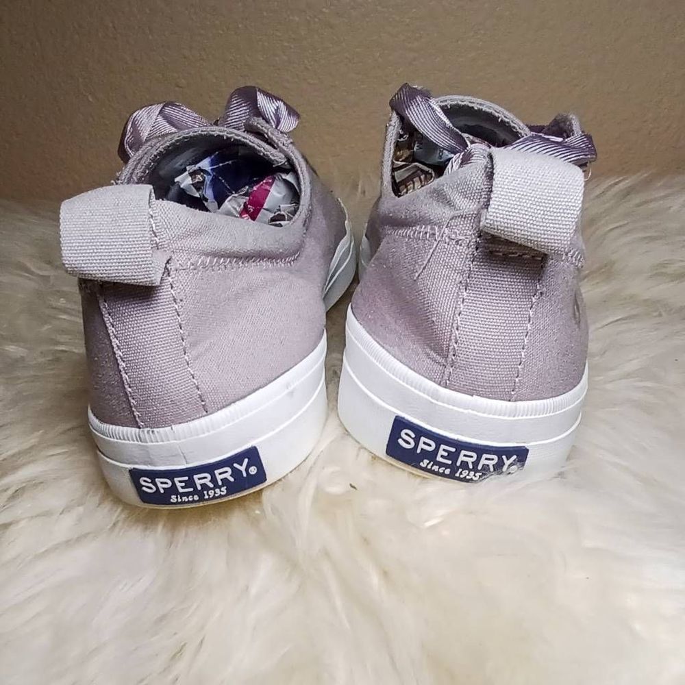 Sperry Crest Vibe Satin Lace sneakers on lavender - Picture 7 of 9
